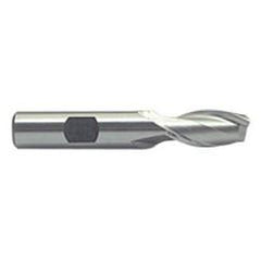 7/8 Dia. x 3-5/8 Overall Length 2-Flute Square End M-42 Cobalt SE End Mill-Round Shank-Center Cut-Uncoated - All Tool & Supply