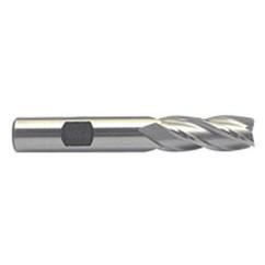 7/8 Dia. x 5-3/4 Overall Length 4-Flute Square End M-42 Cobalt SE End Mill-Round Shank-Center Cut-Uncoated - All Tool & Supply