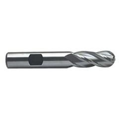 5/16'' Dia. - 2-1/2'' OAL - Uncoated M-42 Cobalt - Ball End SE EM - 4 FL - All Tool & Supply