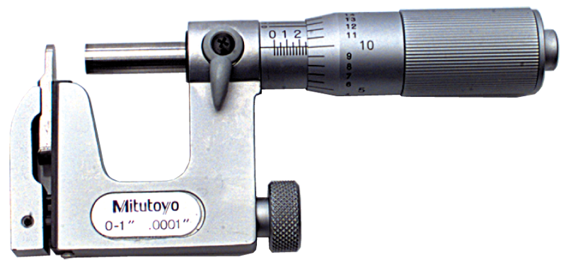 0 - 1'' Measuring Range -  .0001 Graduation - Friction Thimble - Carbide Face - Multi-Anvil Micrometer - All Tool & Supply