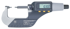 0 - 1.2" / 0 - 30mm Measuring Range - .00005/.001mm Resolution - Friction Thimble - Carbide Face - Electronic Spline Micrometer - All Tool & Supply