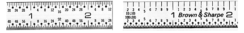 #599-323-1204 - 12'' Long - 4R Graduation - 1/2'' Wide - Chrome Finish Tempered Steel Flexible Rule - All Tool & Supply