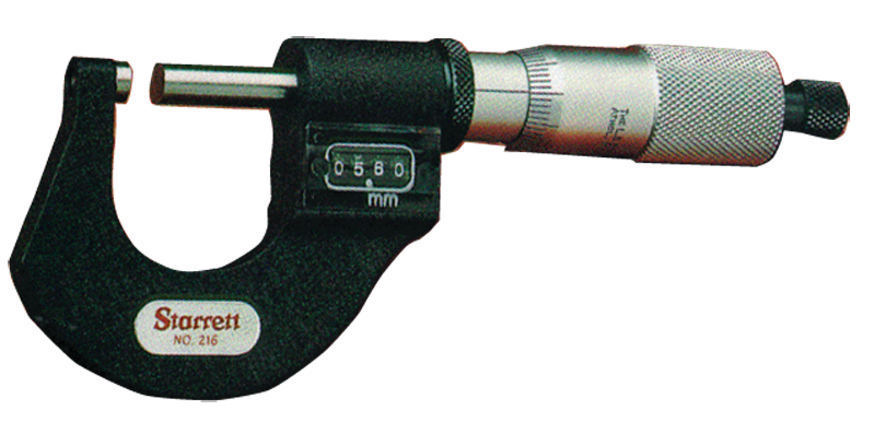 #T216XRL-1 - 0 - 1'' Measuring Range - .0001 Graduation - Ratchet Thimble - Carbide Face - Digital Outside Micrometer - All Tool & Supply