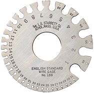 #188 - English Standard: 1 to 36 Gage - Wire Gage - All Tool & Supply