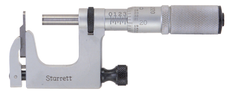 #220XFL-1 - 0 - 1'' Measuring Range - .001 Graduation - Friction Thimble - Carbide Face - Multi Anvil Micrometer - All Tool & Supply