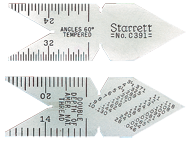 #C391 - USA Standard 60° - 14ths; 20ths; 24ths; 32nds Graduation - Center Gage with Double Depths of American National - All Tool & Supply