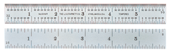 #C604R-12-Certified - 12'' Long - 4R Graduation - 1'' Wide - Spring Tempered Chrome Scale with Certification - All Tool & Supply