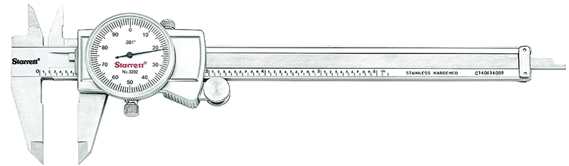 #3202-6 -  0 - 6" Stainless Steel Dial Caliper with .001" Graduation - All Tool & Supply