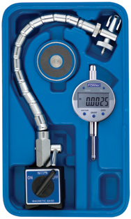 Set Contains: 1"/25mm .0005/.01mm w/Flex Arm Mag Base - Electronic Indicator with Flex Arm Mag Base - All Tool & Supply