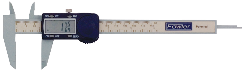 0 - 6" / 0 - 150mm Measuring Range (.0005" / .01mm; fractions in 1/64 increments Res.) - Poly-Cal Electronic Caliper - All Tool & Supply