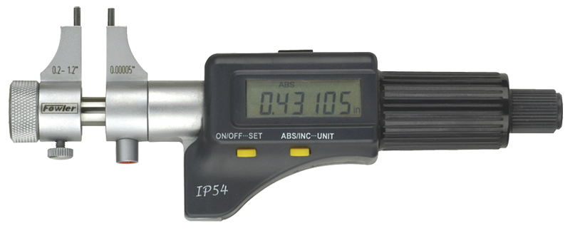 .2 - 1.2'' Measuring Range - .00005/.001mm Resolution - Friction Thimble - Hardened & Ground Face -  Electronic Inside Micrometer - All Tool & Supply