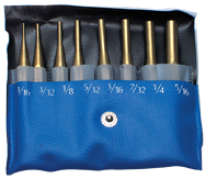 PEC Tools 8 Piece Brass Drive Pin Punch Set -- Includes: 1/16; 3/32; 1/8; 5/32; 3/16; 7/32; 1/4; & 5/16" - All Tool & Supply