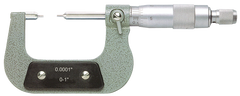 0 - 1'' Measuring Range - .0001 Graduation - Ratchet Thimble - Carbide Face - Spline Micrometer - All Tool & Supply