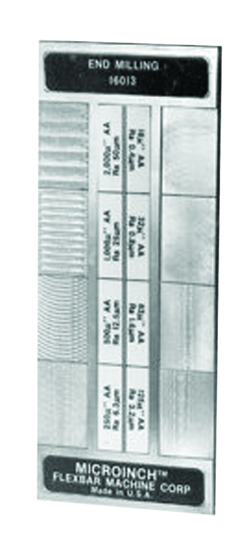 #16023CAL - 7 Specimans for Checking Casting Roughness Results - Microinch Comparator Plate with Certification - All Tool & Supply