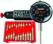 Kit Contains: 1" Procheck Indicator; Mighty Mag Base; And 22 Piece Contact Point Kit - Economy Indicator/Magnetic Base Set - All Tool & Supply