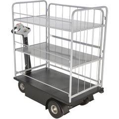 Traction Drive Cart-2 Shelfs-Side Load - Exact Industrial Supply