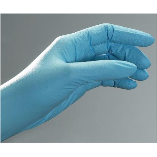 Large Blue Nitrile 4.5 mil Disposable Gloves (Box/100) - Exact Industrial Supply