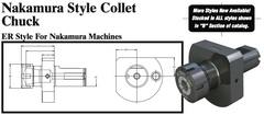 Nakamura Style Collet Chuck (ER Style For Nakamura Machines) - Part #: NK53.3025 - All Tool & Supply