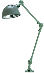 14" Uniflex Machine Lamp; 120V, 60 Watt Incandescent Light, Screw Down Base, Oil Resistant Shade, Gray Finish - All Tool & Supply