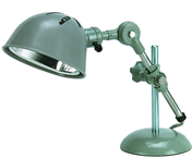 6" Uniflex Machine Lamp; 120V, 60 Watt Incandescent Light, Portable Base, Oil Resistant Shade, Gray Finish - All Tool & Supply