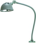 24" Uniflex Machine Lamp; 120V, 60 Watt Incandescent Light, Screw Down Base, Oil Resistant Shade, Gray Finish - All Tool & Supply