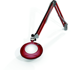 Green-Lite® 5" Blazing Red Round LED Magnifier; 43" Reach; Table Edge Clamp - All Tool & Supply