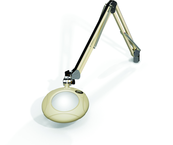 Green-Lite® 5" Shadow White Round LED Magnifier; 43" Reach; Table Edge Clamp - All Tool & Supply