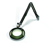 Green-Lite® 6" Racing Green Round LED Magnifier; 43" Reach; Table Edge Clamp - All Tool & Supply