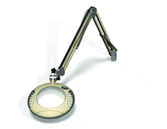 Green-Lite® 6" Shadow White Round LED Magnifier; 43" Reach; Table Edge Clamp - All Tool & Supply