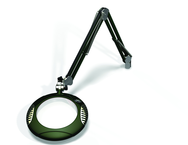 Green-Lite® 7-1/2" Racing Green Round LED Magnifier; 43" Reach; Table Edge Clamp - All Tool & Supply