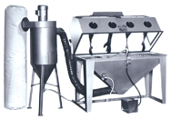 Blast Cabinet with Abrasive Separators-Split Level - #4824AS 48W x 24D x 24H Tub Dimensions - All Tool & Supply