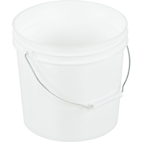 White Open Head Pail Steel Hand 3.5 Gal - Exact Industrial Supply