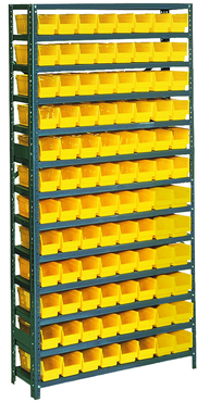 36 x 18 x 48'' (96 Bins Included) - Small Parts Bin Storage Shelving Unit - All Tool & Supply