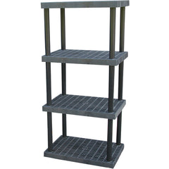 Plastic Bulk Shelf&Storage 36 × 24 4 Shelf - Exact Industrial Supply