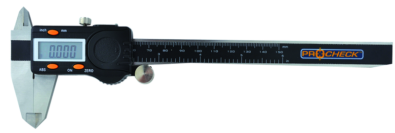 Absolute Digital Caliper -8"/200mm Range - .0005/.01mm Resolution - Output L5 Connector - All Tool & Supply