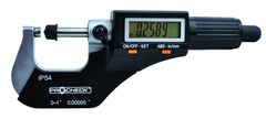 IP54 Electronic Micrometer - 1-2"/50.8mm Range - .00005"/.001mm Resolution - Output S4 Connector - All Tool & Supply