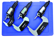 IP40 Electronic Micrometer Set - 0-3"/76.2mm Range - .00005"/.001mm Resolution - Output S4 Connector - All Tool & Supply