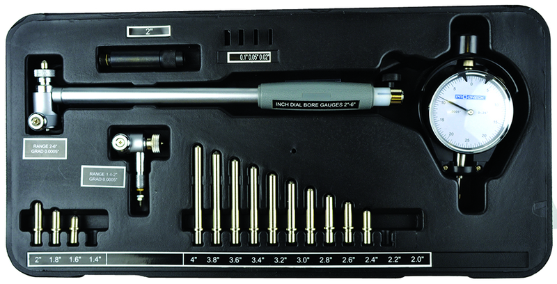 35-150mm Dial Bore Gage Set - .01mm Graduation - Extended Range - All Tool & Supply