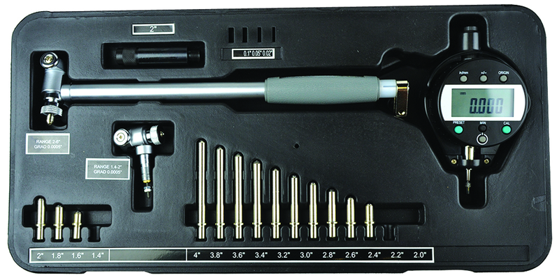 1.4-6" Absolute Electronic Bore Gage- .00005"/.001mm Resolution - Output L5 Connector - Extended Range - All Tool & Supply