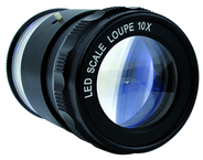 LED 10x Loupe - With inch, mm, Fraction, Angle, Diameter Scale - Plus 9  Reticles - All Tool & Supply