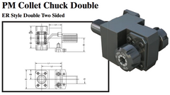 PM Collet Chuck Double (ER Style Double Two Sided) - Part #: PM93.3025ER - All Tool & Supply