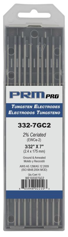 18-7GC2 7" Electrode 2% Ceriated - All Tool & Supply