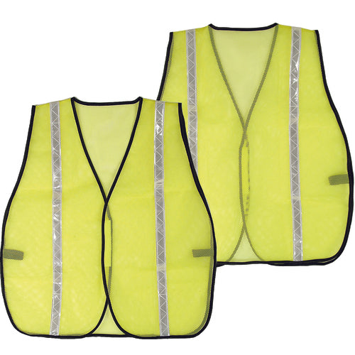 Universal Mesh Vest; Hi-Vis Lime Green, Velcro Closure - One Size Fits Most - All Tool & Supply