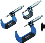 0 - 3"  3 Piece Set .0001" Graduation Mechanical Digital Outside Micrometers - All Tool & Supply