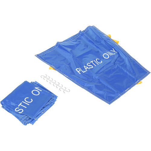 Blue Pallet Rack Trash Bag White Letter 5Pk - Exact Industrial Supply