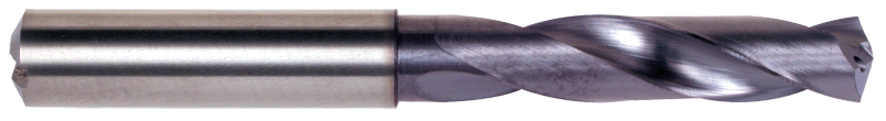 1/2 Dia. - 107mm OALTiAlN Coated-Carbide-Short Length High Performance Drill-Coolant Fed - All Tool & Supply