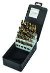 29 Pc. 1/16" - 1/2" by 64ths Cobalt Bronze Oxide Screw Machine Drill Set - All Tool & Supply