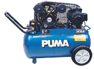 Portable Air Compressors - Model #PK5020; 20 Gallon / Horizontal Tank; 5HP; 1PH; 115/230V Motor - All Tool & Supply