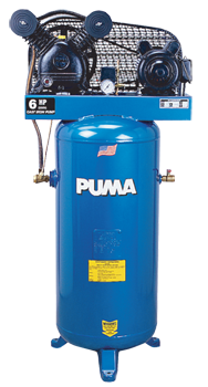 Air Compressors - Model #PP6060V; 60 Gallon / Vertical Tank; 6HP; 1PH; 230V Motor - All Tool & Supply