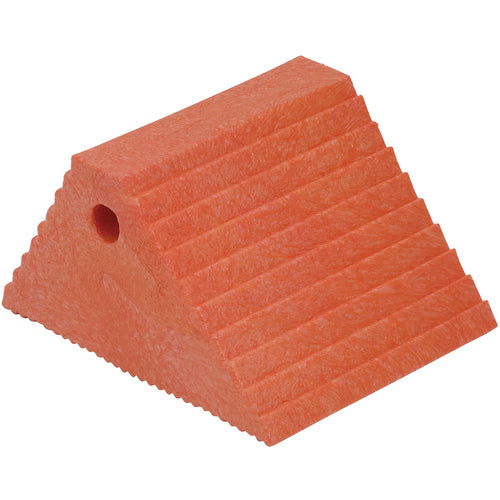 Plastic Dual Slope Wheel Chock Orange - Exact Industrial Supply